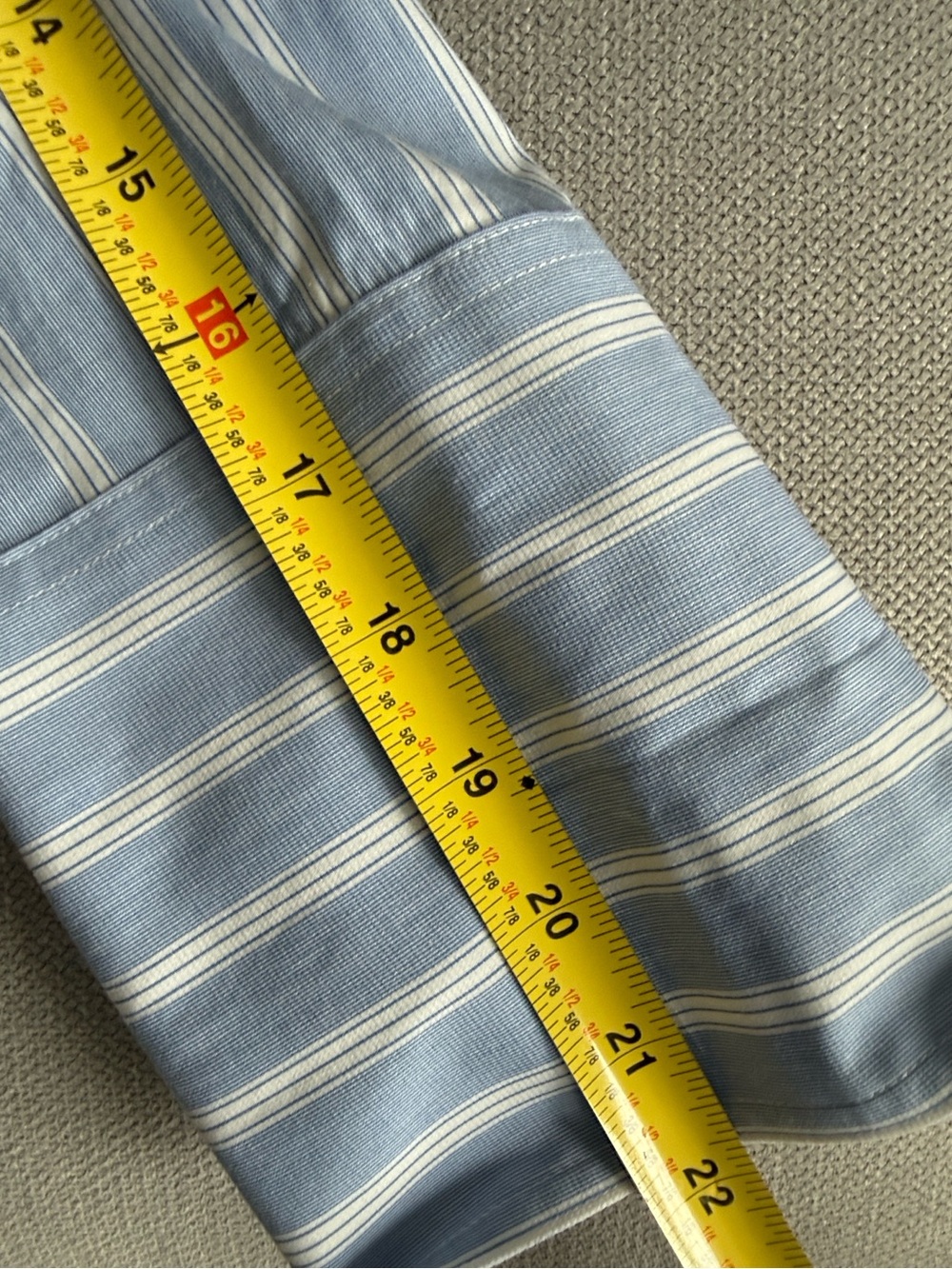 Banana Republic Light Blue & White Striped Boxy Crop Button-Down Shirt - Picture 8 of 9